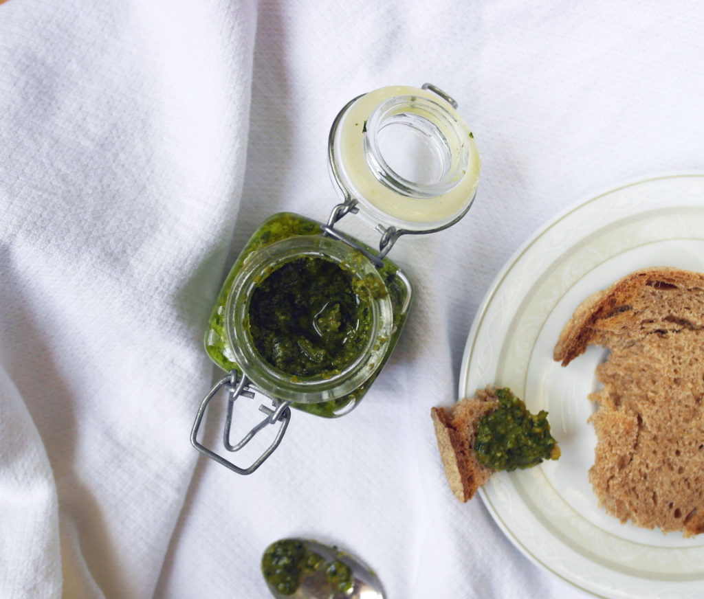 pesto senza aglio fodmap