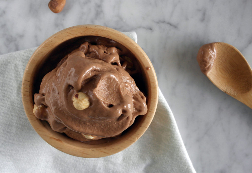 gelato gianduia senza latticini senza gelatiera